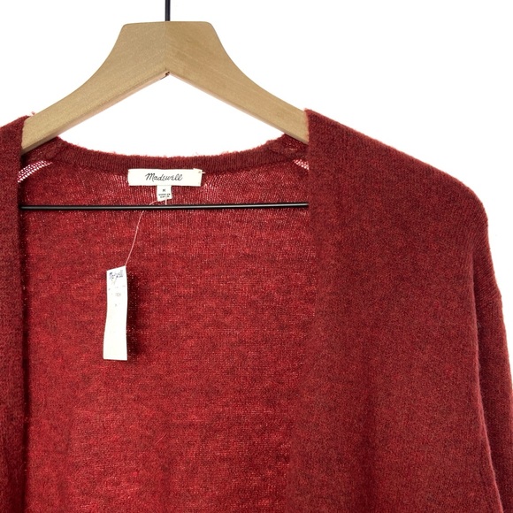 NWT Madewell Cozy Walker Cardigan Heather Scarlet - Picture 3 of 6